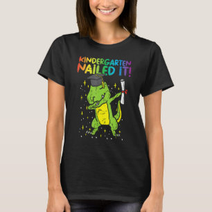 Camiseta Dabbing Kindergarten Dinosaur Trex Graduación Nail