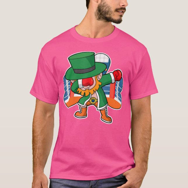 Camiseta Dabbing Leprechaun Boxing Irish St Patricks Day Mc (Anverso)