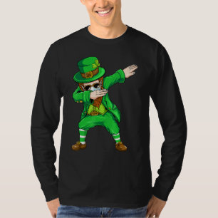 Camiseta Dabbing Leprechaun Face Mask St Patrick's Day Boys