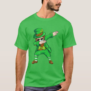 Camiseta Dabbing Leprechaun Face Mask St Patrick's Day Boys