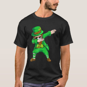 Camiseta Dabbing Leprechaun Face Mask St Patrick's Day Boys