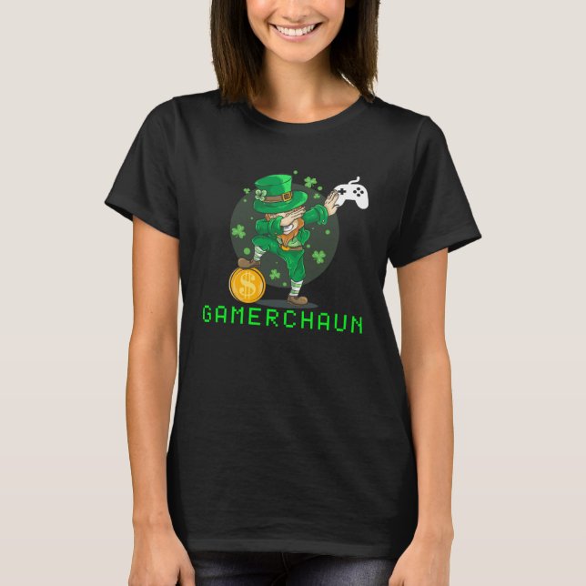 Camiseta Dabbing Leprechaun Shenanigans Gamerchaun Unicorn (Anverso)