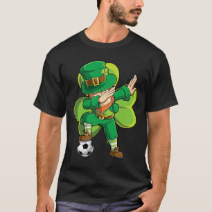 Camiseta Dabbing Leprechaun Soccer St Patricks Day Niños