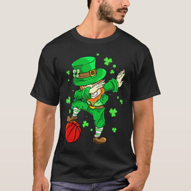 Camiseta Dabbing Leprechaun St Patricks Day Boys Men Bysket (Anverso)