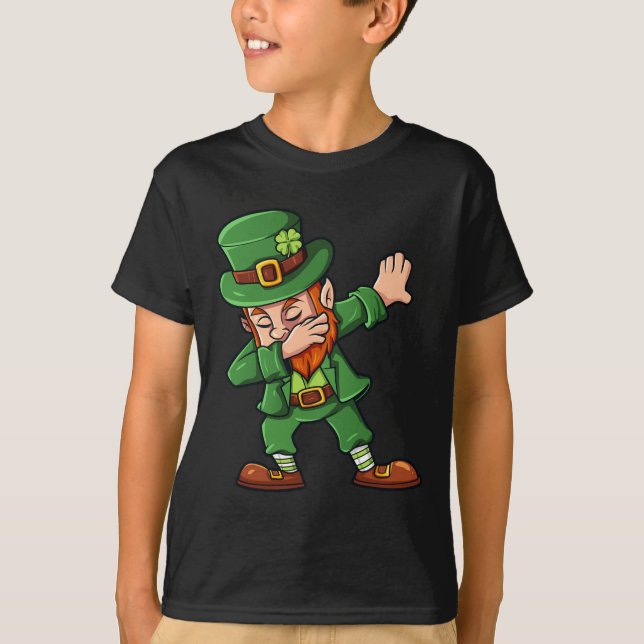 Camiseta Dabbing Leprechaun St Patrick's Day Dab Boys Chica (Anverso)