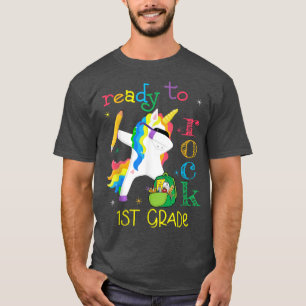 Camiseta Dabbing listo para rodar 1er grado Unicornio 1er d