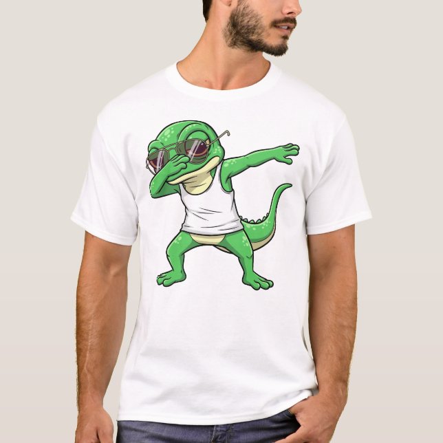 Camiseta Dabbing Lizard Funny Cute Dab Dance (Anverso)