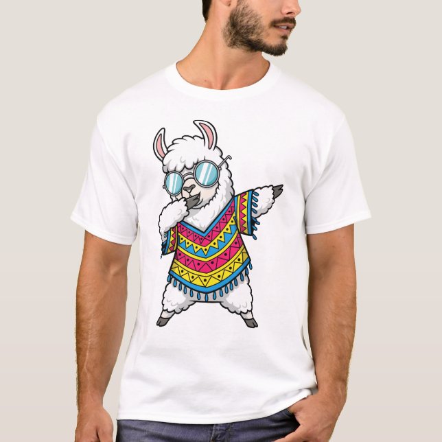 Camiseta Dabbing Llama Funny Cute Dab Dance (Anverso)