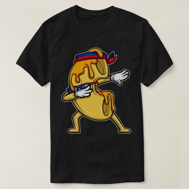 Camiseta Dabbing Mac y queso 4 de julio Día de la Independe (Diseño del anverso)
