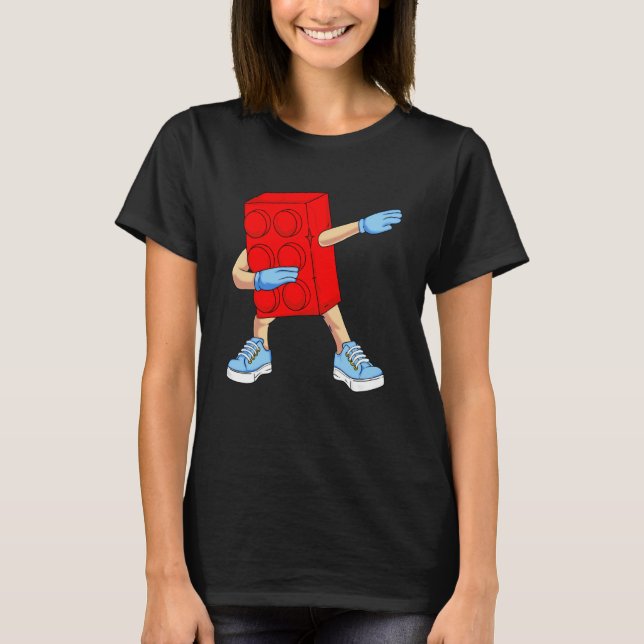 Camiseta Dabbing Master Builder  Building Block Bricks (Anverso)