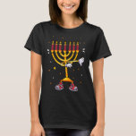 Camiseta Dabbing Menorah Hanukkah bailando festividad judía<br><div class="desc">Dabbing Menorah Hanukkah Dancing Jewish Holiday Chanukah</div>