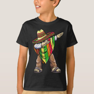 Camiseta Dabbing Mexican Poncho Cinco De Mayo