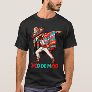 Camiseta Dabbing mexicano Poncho Cinco De Mayo Fiesta