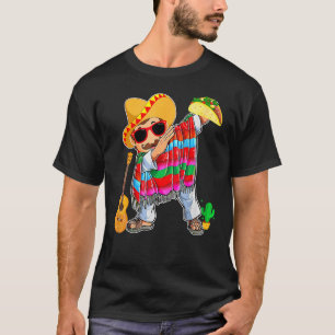 Camiseta Dabbing mexicano Poncho Cinco de Mayo Hombres Somb