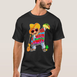 Camiseta Dabbing mexicano Poncho Cinco De Mayo Hombres Somb