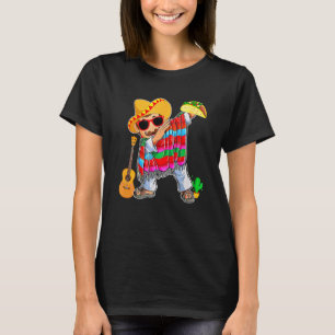 Camiseta Dabbing mexicano Poncho Cinco De Mayo Hombres Somb