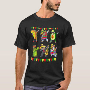 Camiseta Dabbing mexicano Poncho Cinco De Mayo Taco Aguacat
