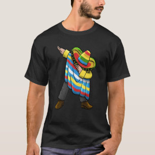Camiseta Dabbing mexicano Poncho Sombrero Fiesta México Adu