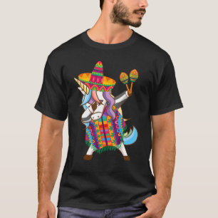 Camiseta Dabbing mexicano Unicorn Cinco De Mayo Sombrero Ma
