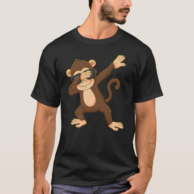 Camiseta Dabbing Monkey For Kids Boys Girl Monkey Lover Chr (Anverso)