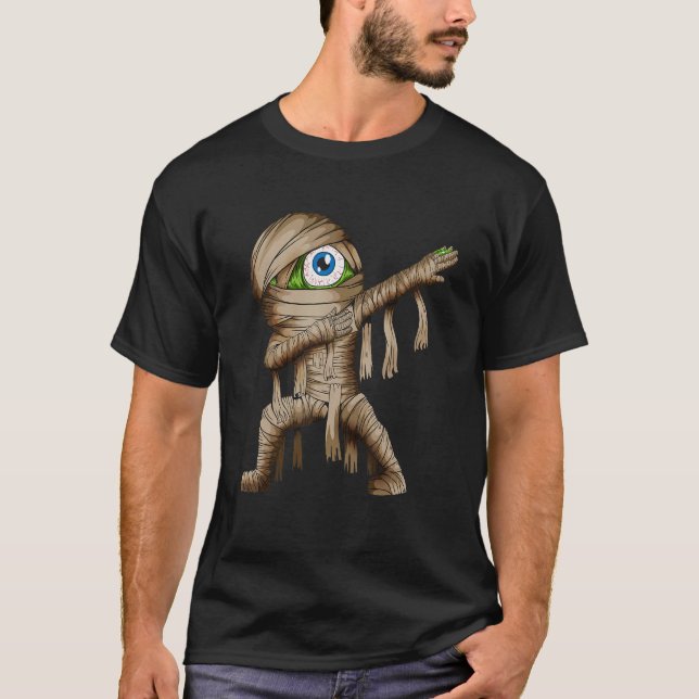Camiseta Dabbing Mummy Halloween Dab Fan  Scary Stories (Anverso)