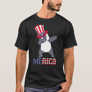 Camiseta Dabbing Panda 4 De Julio Día Independiente Patriot