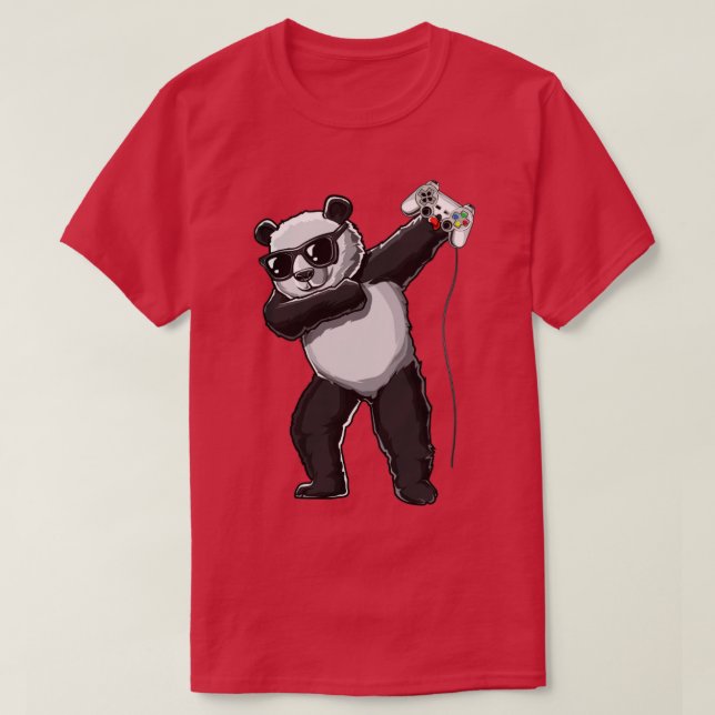 Camiseta Dabbing panda gamer divertido video juego amante (Diseño del anverso)