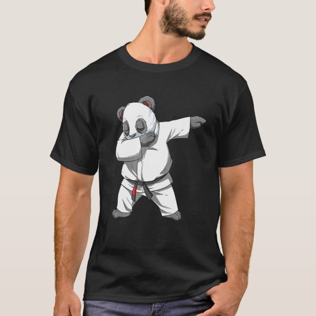 Camiseta Dabbing Panda Jiu Jitsu BJJ Grappling Judo (Anverso)