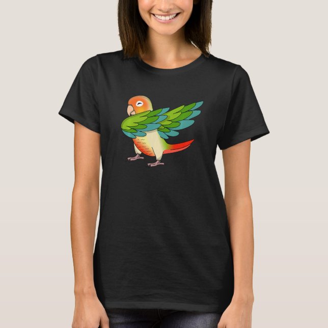 Camiseta Dabbing Parrot I Green Chek Conure (Anverso)
