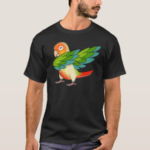 Camiseta Dabbing Parrot I Green Chek Conure