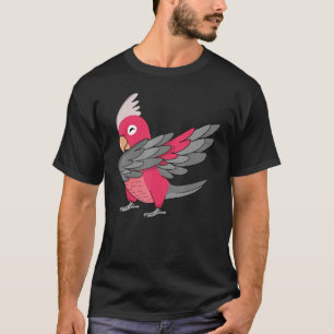 Camiseta Dabbing Parrot I pecho Rosa Galah Cockatoo