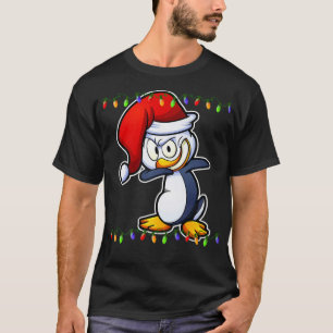 Camiseta Dabbing Penguin Christmas Lights Dab Funny Penguin