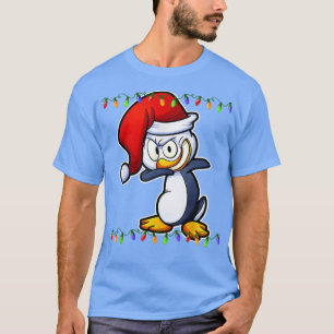 Camiseta Dabbing Penguin Christmas Lights Dab Funny Penguin