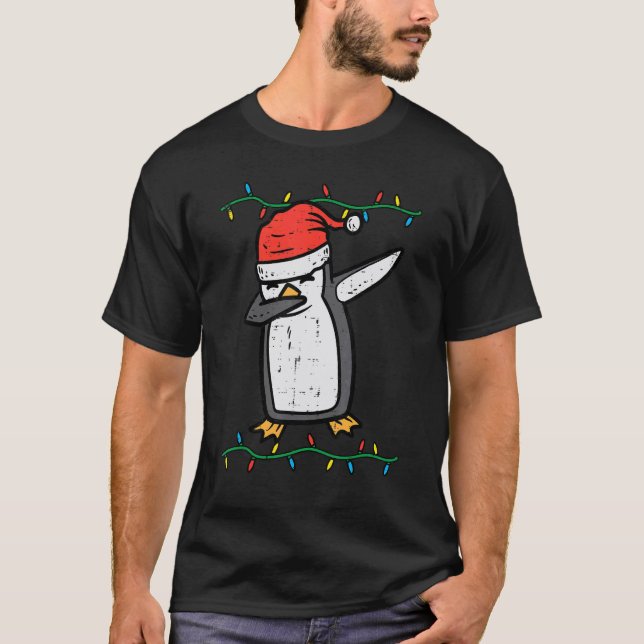 Camiseta Dabbing Penguin Dab Xmas Christmas Boys Kids Youth (Anverso)