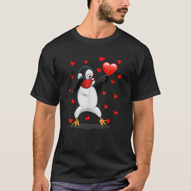 Camiseta Dabbing Penguin Face Mask Dab Dance ValentBoy (Anverso)