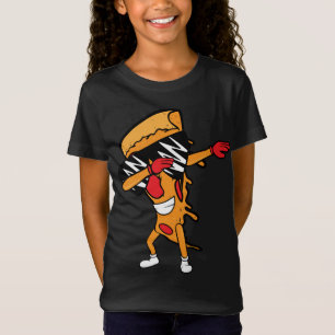 Camiseta Dabbing Pepperoni Pizza Slice bailando