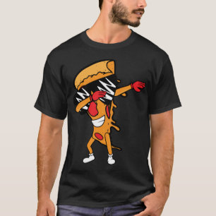 Camiseta Dabbing Pepperoni Pizza Slice bailando