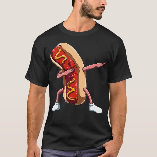 Camiseta Dabbing Perro caliente Dab Perro caliente Amantes  (Anverso)