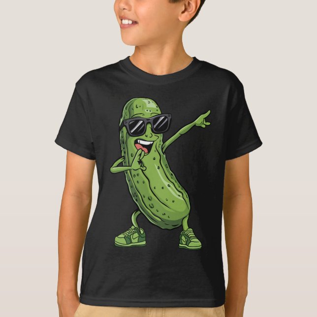 Camiseta Dabbing Pickle Dancing Cucumber Funny Sungl (Anverso)