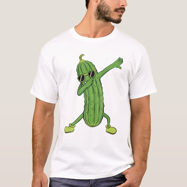 Camiseta Dabbing Pickle Dancing Cucumber lover Funny Regalo (Anverso)