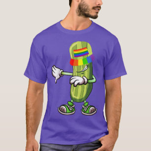 Camiseta Dabbing Pickles Cucumber Funny Cucumber Rainbow Pr