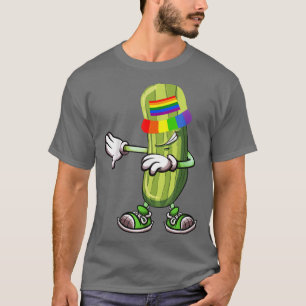 Camiseta Dabbing Pickles Cucumber Gracioso Cucumber Rainbow