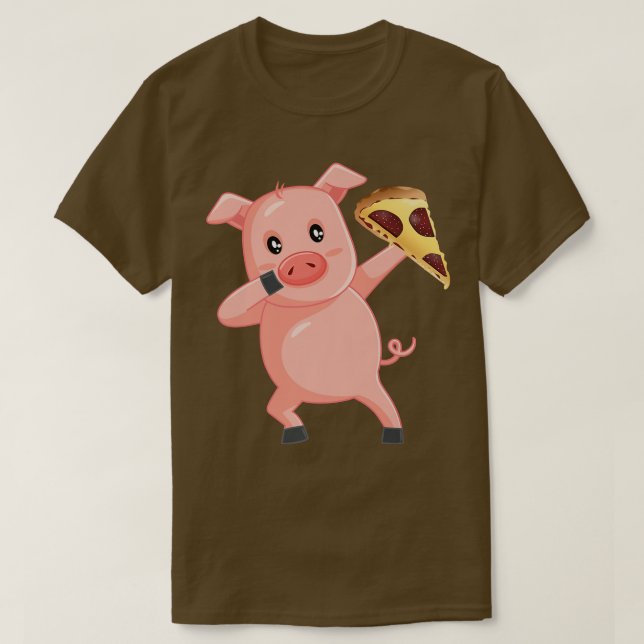 Camiseta Dabbing Pig Pepperoni Pizza Hog Dance Funny Dab Pr (Diseño del anverso)