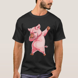 Camiseta Dabbing Pig T Shirt Dab Gift Dance Funny Dance Pig
