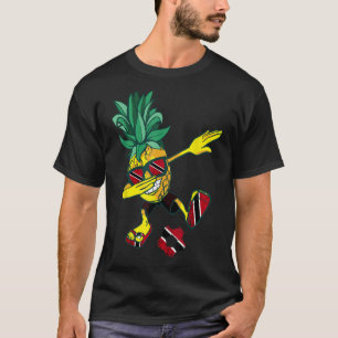 Camiseta Dabbing Pineapple Bandera trinitense Trinidad y Ha