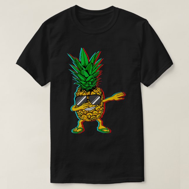 Camiseta Dabbing Pineapple Beach Vacation Fruit Summer Hips (Diseño del anverso)
