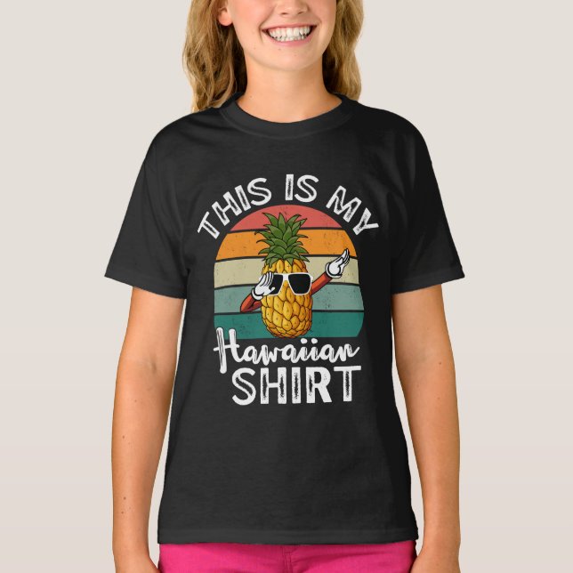 Camiseta Dabbing Pineapple Este Es Mi Chica Hawai (Anverso)
