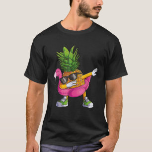 Camiseta Dabbing Pineapple Flamingo Tropical aloha Beach Ha