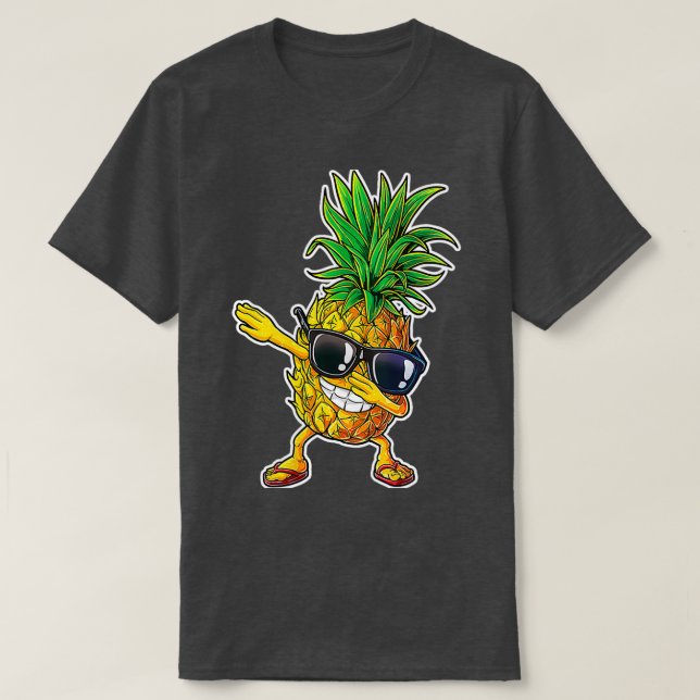 Camiseta Dabbing Pineapple Gafas de sol Aloha 2 (Diseño del anverso)