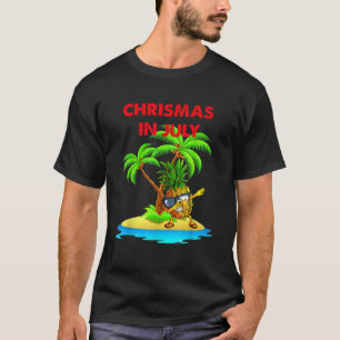 Camiseta Dabbing Pineapple Gafas de sol Cerveza de verano A